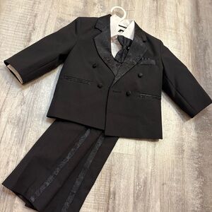 Vangogh Black Kids Suit Tuxedo 24m